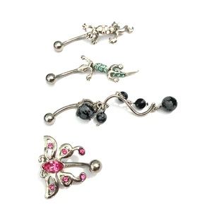 Lot of 4 belly rings